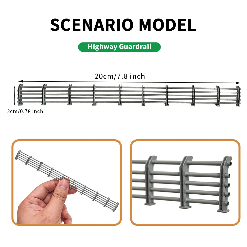 1:64 1:87 High Guardrail Mini Metal Protective Fence Model For Ho Diy Model Making/Sandtable Landscape/Diorama 1pc