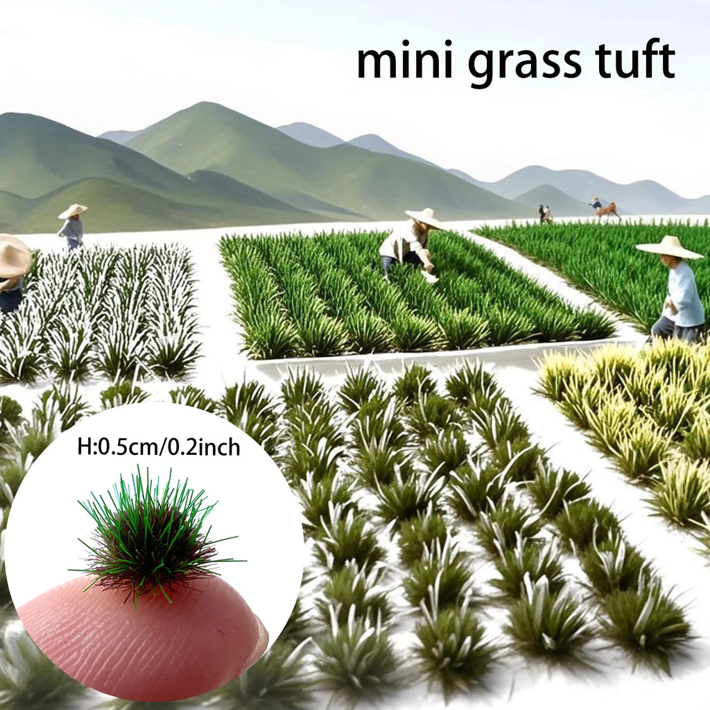 Miniature Model Grass Tufts 5mm/8mm – Static Grass for Dioramas, Model Railway Scenery & Wargaming Terrain