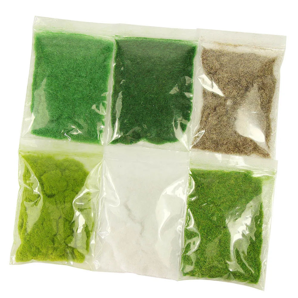 Mixed Model Grass Viscose Powder Green Fake Grass Fairy Garden Miniatures Clay DIY
