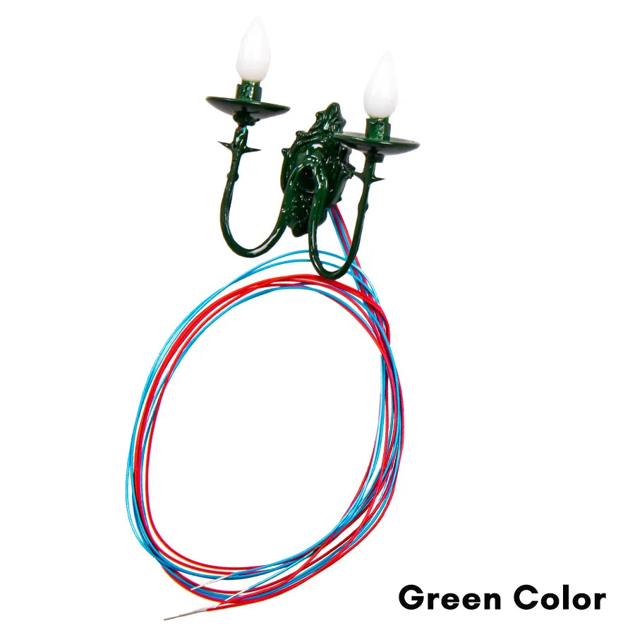 1pc HO Scale Miniature Wall Lamp 1:87 3V Model Light Diy Model Making Toys Architecture Building Layout Decoration for Diorama