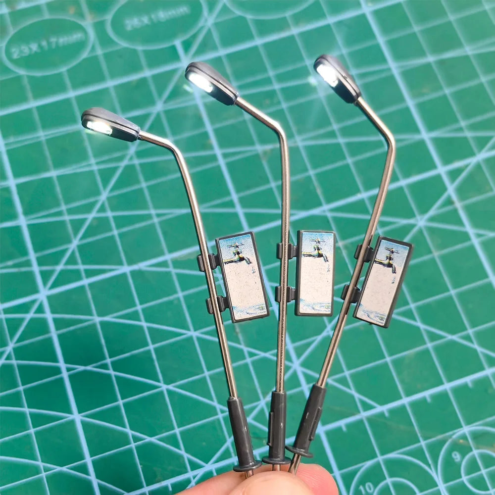 10pcs 3V Miniature Led Lamp Model Metal Billboard Light for 1/200-1/75 Railway Train Layout/Diy Sandtable Landscape/Diorama