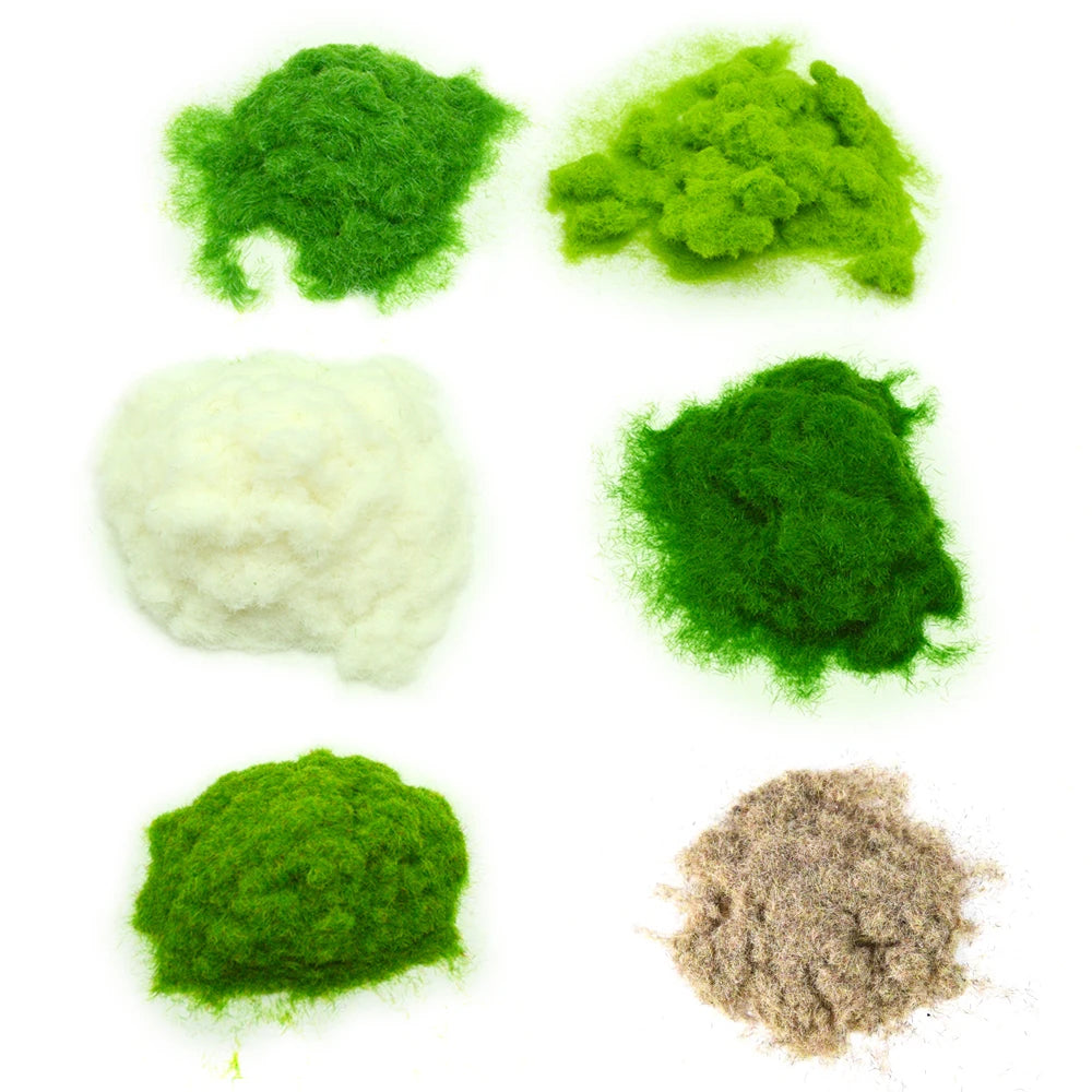 Mixed Model Grass Viscose Powder Green Fake Grass Fairy Garden Miniatures Clay DIY