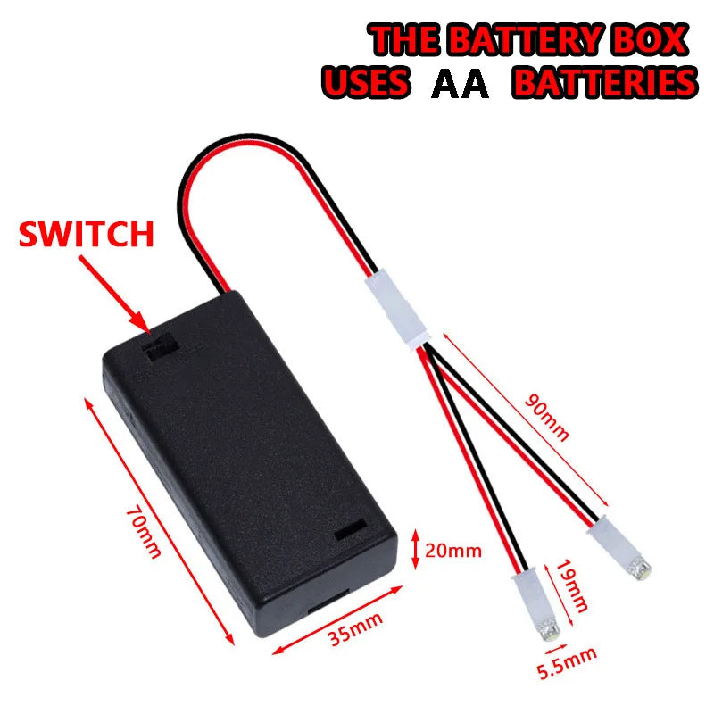 Diy Model Making 3V Miniature Lamp Led Beads 2/4/6 Heads Small Night Light/bulb Toys for Dollhouse Scene Layout/diorama 1Set