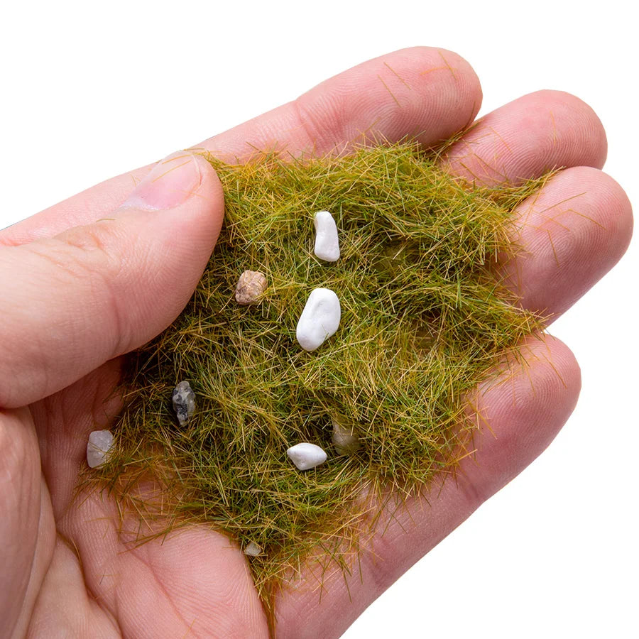30G Miniature Static Grass Tuft&Stone for HO N OO Diy Model Making Sandtable Railway Train Layout/Military Scenery/Diorama