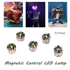 2pcs Magnetic Control Led Lamp Wireless Light Model Toys for Diy Model Making/Cars/House Decoration/Diorama/Robots wtih Battery
