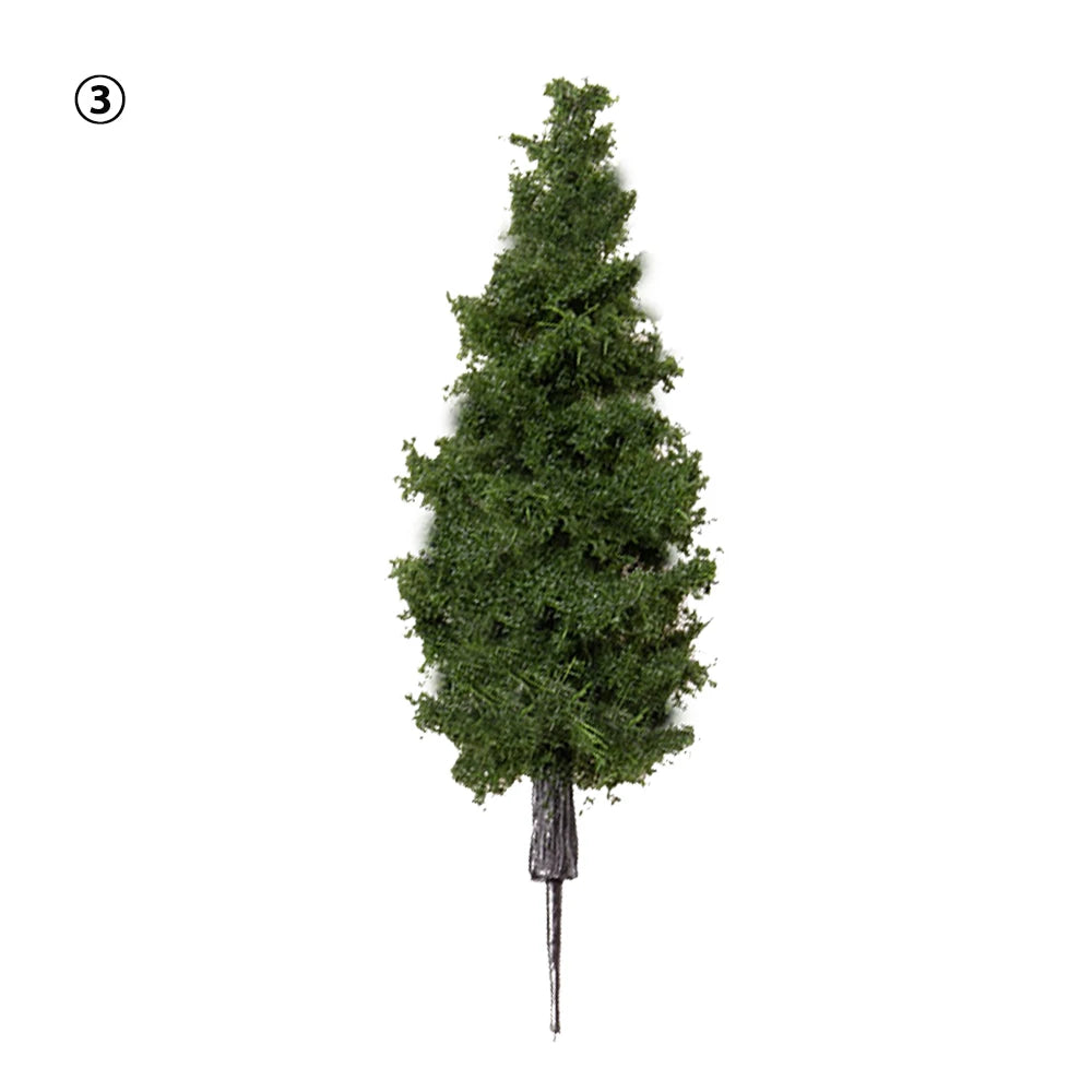2pcs 1:87 Scale Model Pine Trees Cedar Landscape Miniature Train Railway Layout Scenery Dioramas Diy Christmas Day Decoration