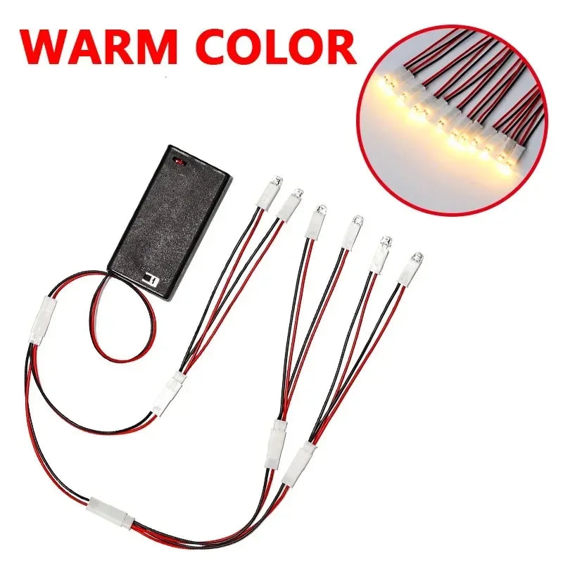 Diy Model Making 3V Miniature Lamp Led Beads 2/4/6 Heads Small Night Light/bulb Toys for Dollhouse Scene Layout/diorama 1Set