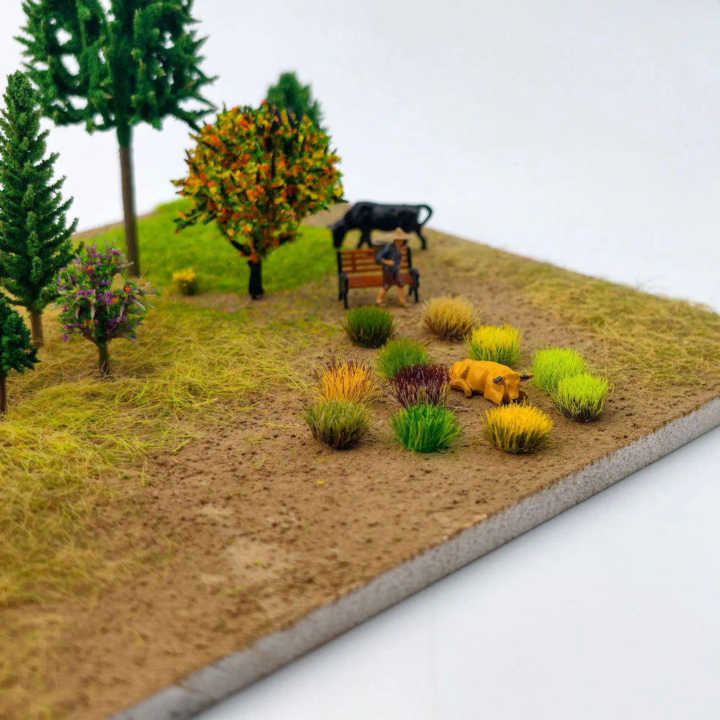 DIY Miniature Colorful Flower Cluster Flower Vegetation Groups Static Grass Tufts for Train LandscapeScenery Military Layout