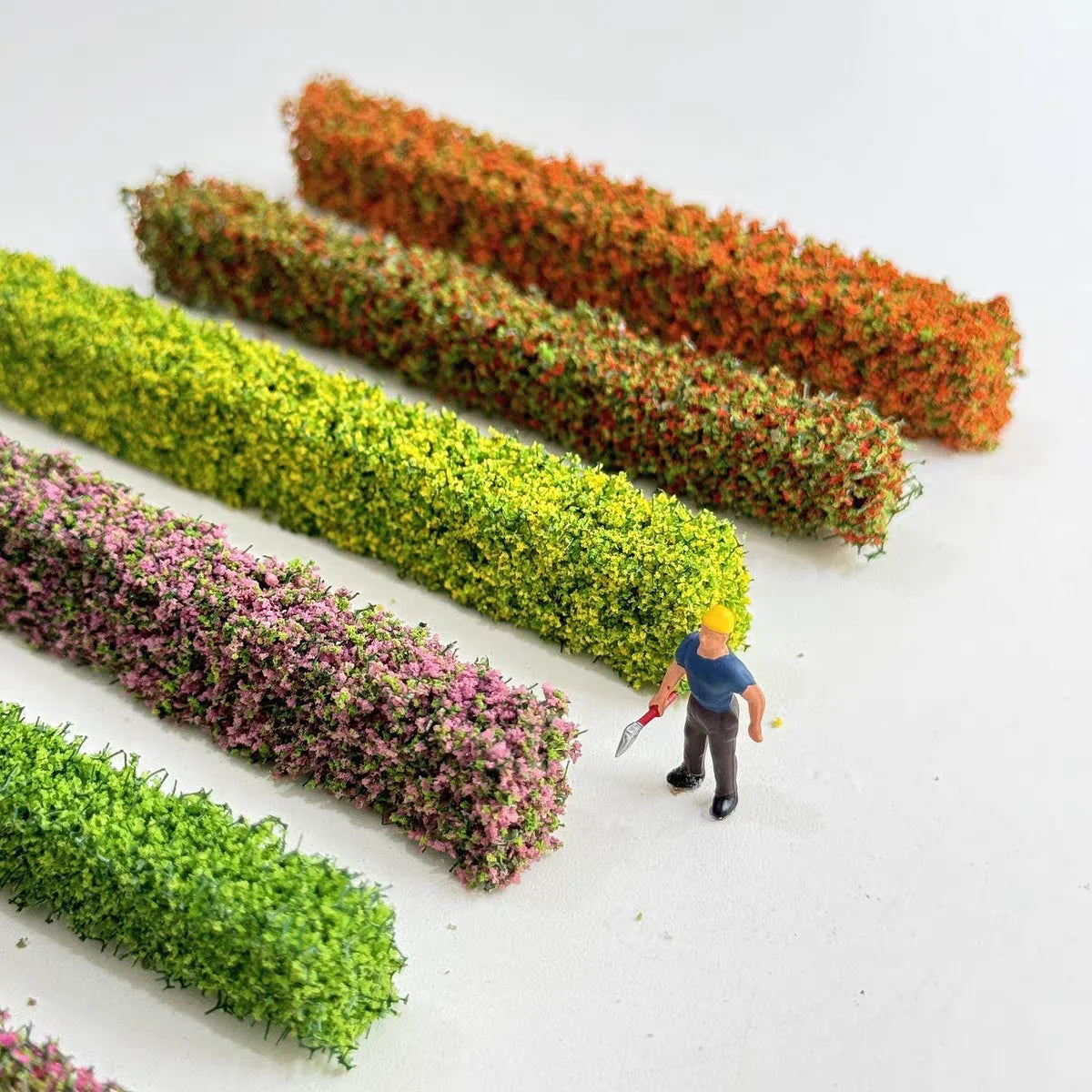 Micro Miniature Shrub Strip Grass Diy Sand Table Miniature Model Kits For Making Outdoor Fence Mini Shrub Strips Green Plants Si