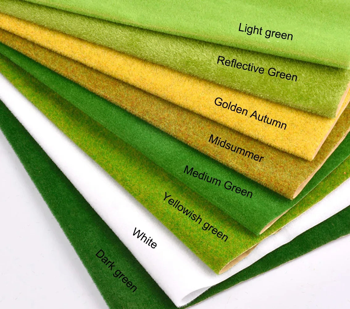 Scale Model Landscape Grass Mat  HO N Scale for Model Train Paper Scenery Layout Lawn Diorama Accessories