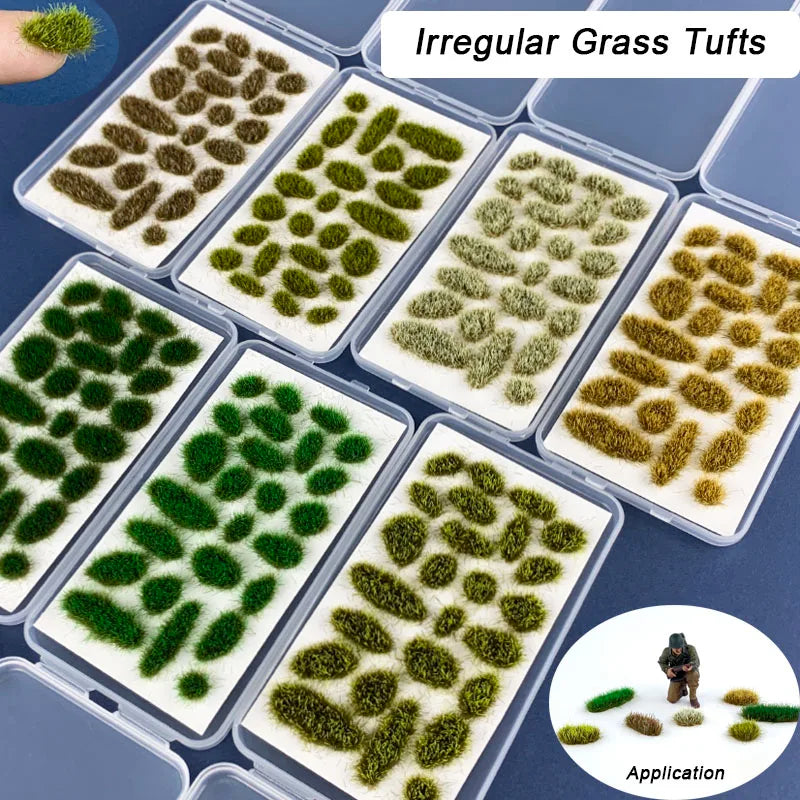 Miniature Grass Tufts Model Military Scene Materials Railway Train Layout Architecture Building Landscape or Diy Model Making