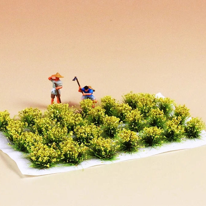 HO N Scale Miniature Flower Cluster Grass Plant Toys Diy Model Making Military Scenery Wargame Railway Train Layout for Diorama