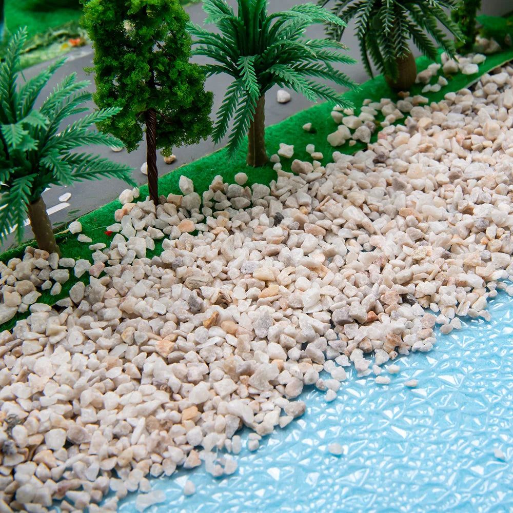50G HO/N Scale Model Gravel - Realistic Railway & Diorama Terrain Sand, Natural Stone Texture for DIY Miniature Scenery Building