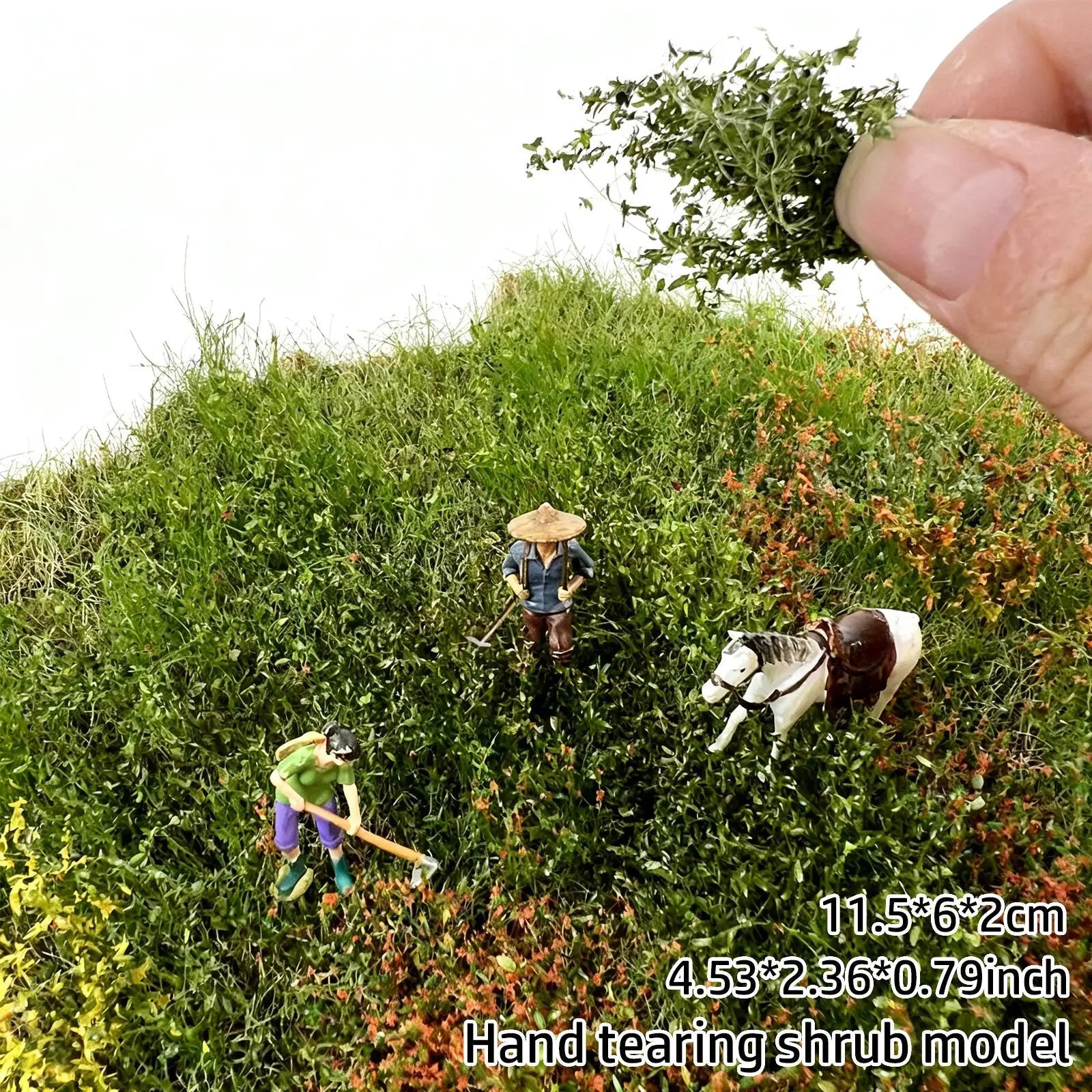 0.79inch Miniature Grass Shrub Bushes Foliage Terrain Vegetation Model Hand Tear Shrubs Landscape DIY Railway/Wargaming Dioramas