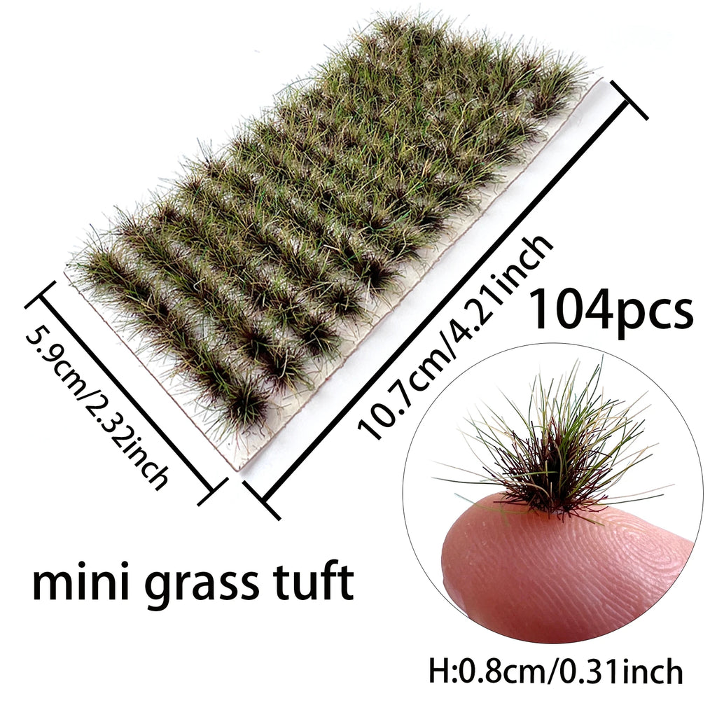 Miniature Model Grass Tufts 5mm/8mm – Static Grass for Dioramas, Model Railway Scenery & Wargaming Terrain