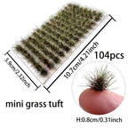 Miniature Model Grass Tufts 5mm/8mm – Static Grass for Dioramas, Model Railway Scenery & Wargaming Terrain
