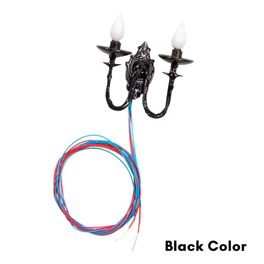 1pc HO Scale Miniature Wall Lamp 1:87 3V Model Light Diy Model Making Toys Architecture Building Layout Decoration for Diorama