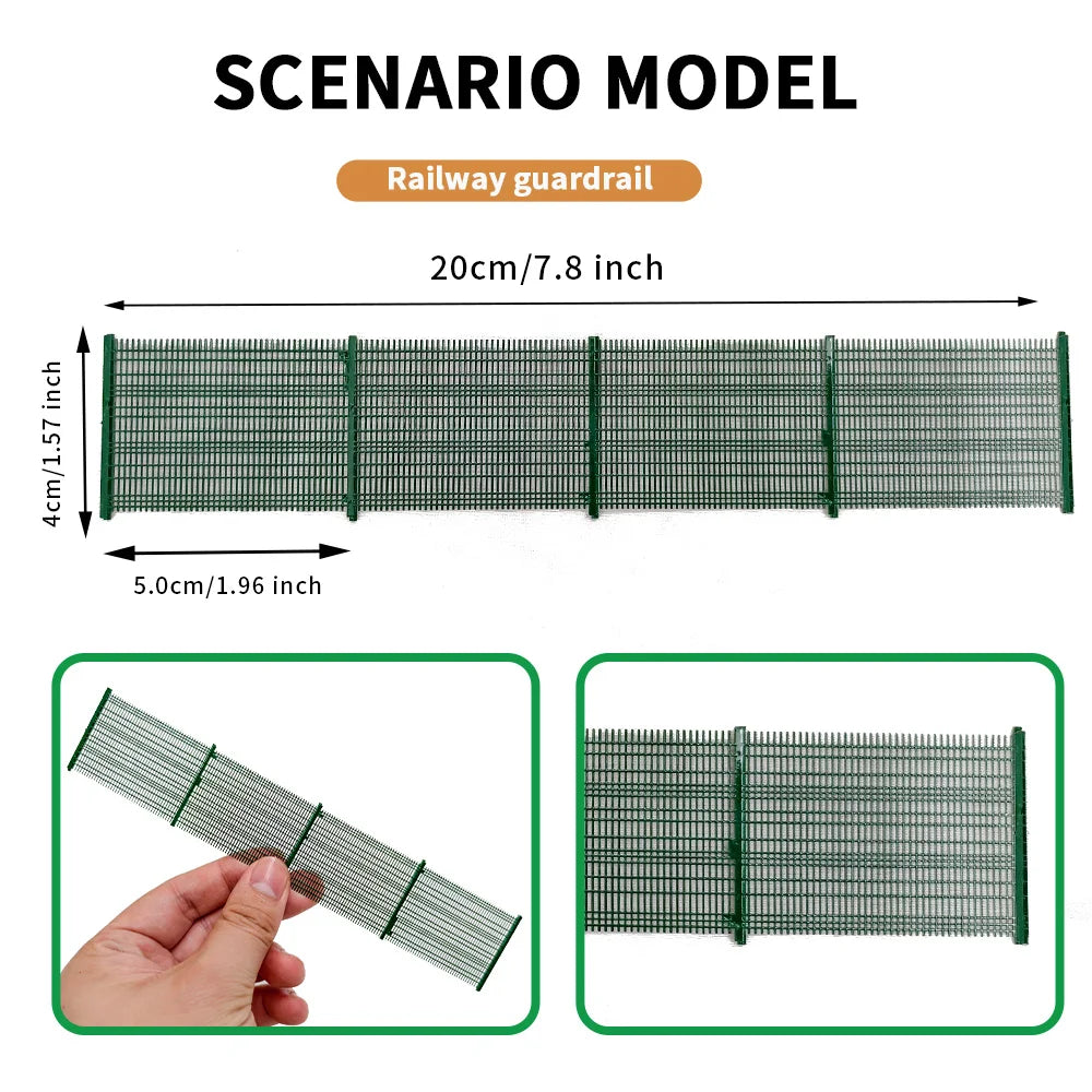 1:87 Railway Train Protective Fence Miniature Copper Guardrail for HO Scale Diy Model Making/Sandtable Landscape/Diorama 1pc