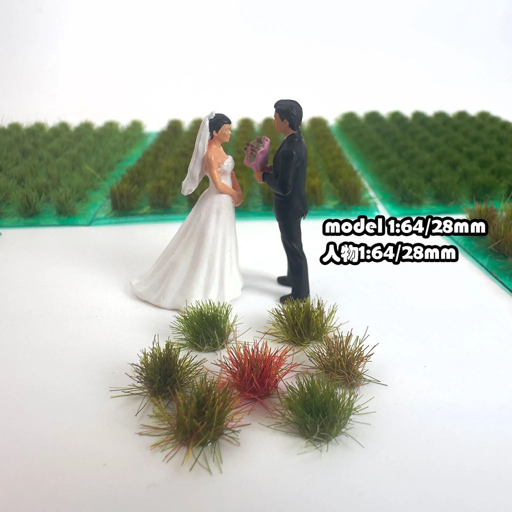 70pcs 5mm Miniature Static Grass Tufts for HO N Scale Model Railway Train Layout Military Wargame Scenarios DIY Diorama Making