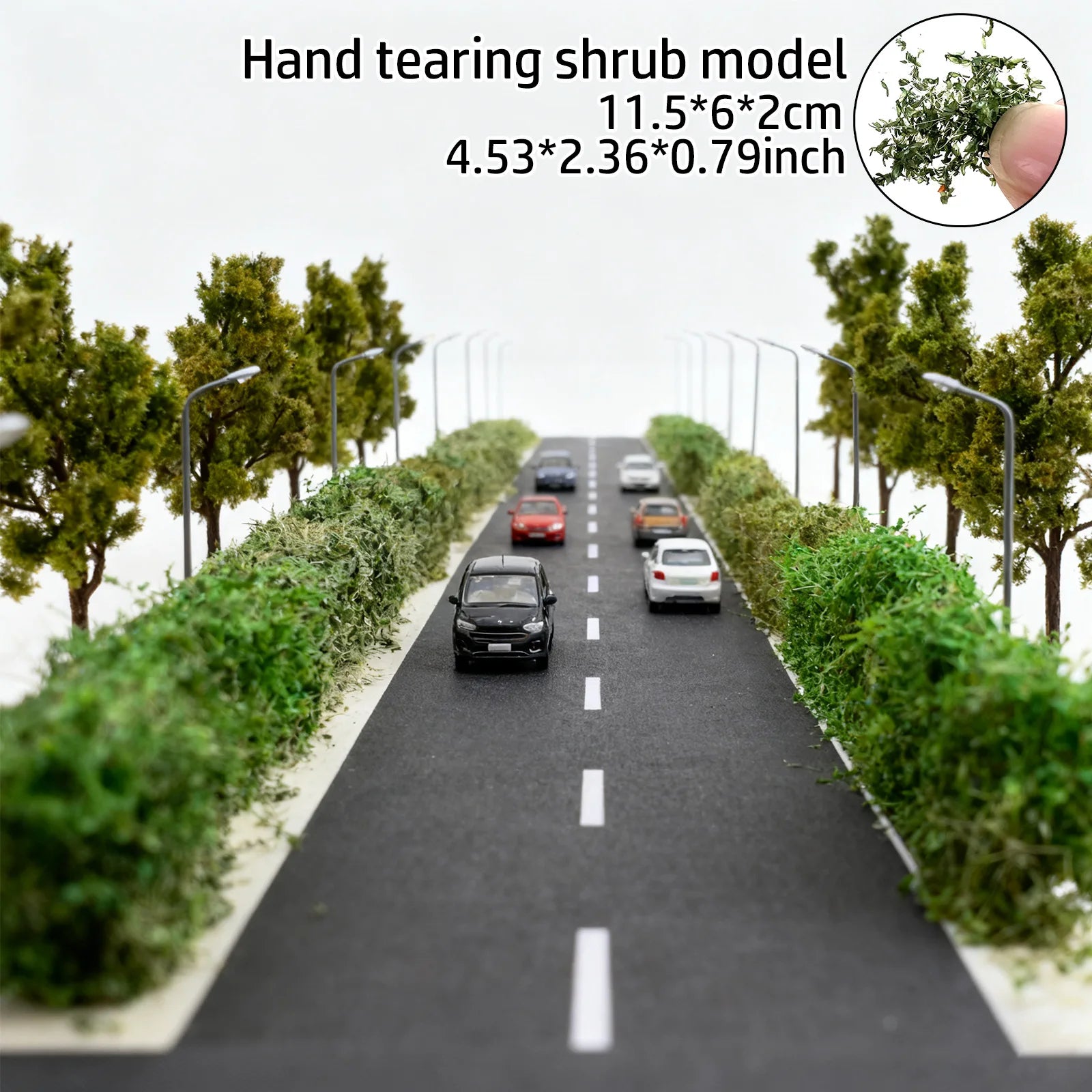 0.79inch Miniature Grass Shrub Bushes Foliage Terrain Vegetation Model Hand Tear Shrubs Landscape DIY Railway/Wargaming Dioramas