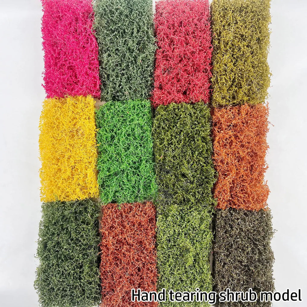 0.79inch Miniature Grass Shrub Bushes Foliage Terrain Vegetation Model Hand Tear Shrubs Landscape DIY Railway/Wargaming Dioramas