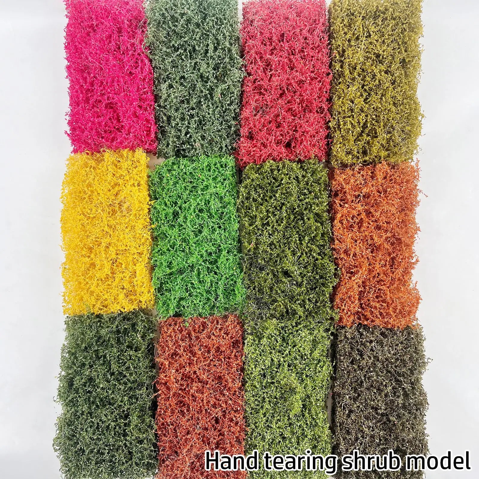 0.79inch Miniature Grass Shrub Bushes Foliage Terrain Vegetation Model Hand Tear Shrubs Landscape DIY Railway/Wargaming Dioramas