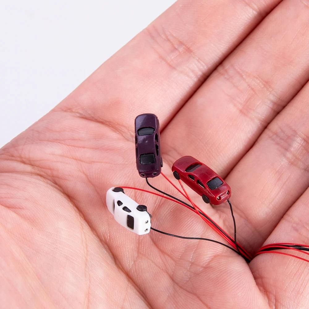 1/300 Scale Led Car 12V With Light For Garden /Railway/Railroad/Train Layout/Toy DIY Model Making 1pc