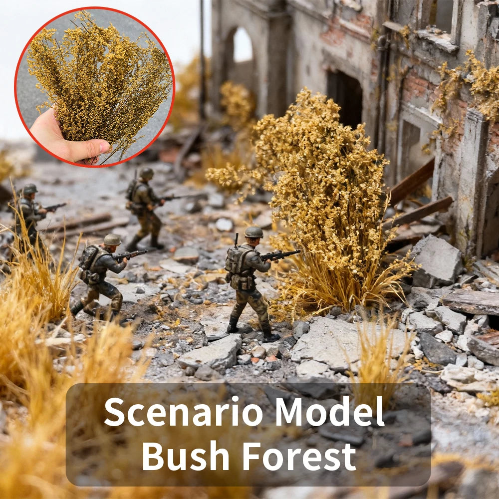 Diorama Supplies Miniature Military Vegetation Simulation Terrain Bush Plants for Diy Model Making/Landscape/Railway Layout 1box