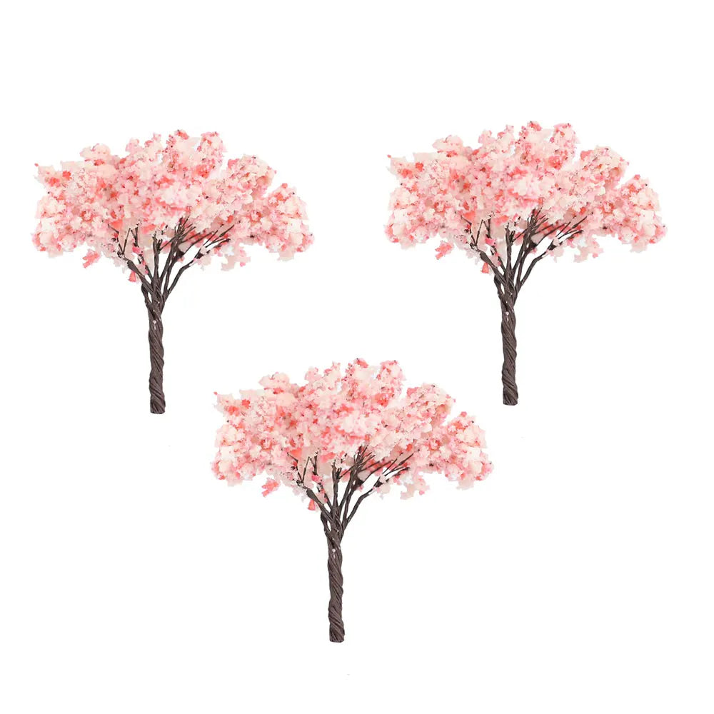 5PCS 6.5–7cm Miniature Wire Trees – Handmade Metal Model Trees for Railway Layouts, Architecture Dioramas & Scenic Builds