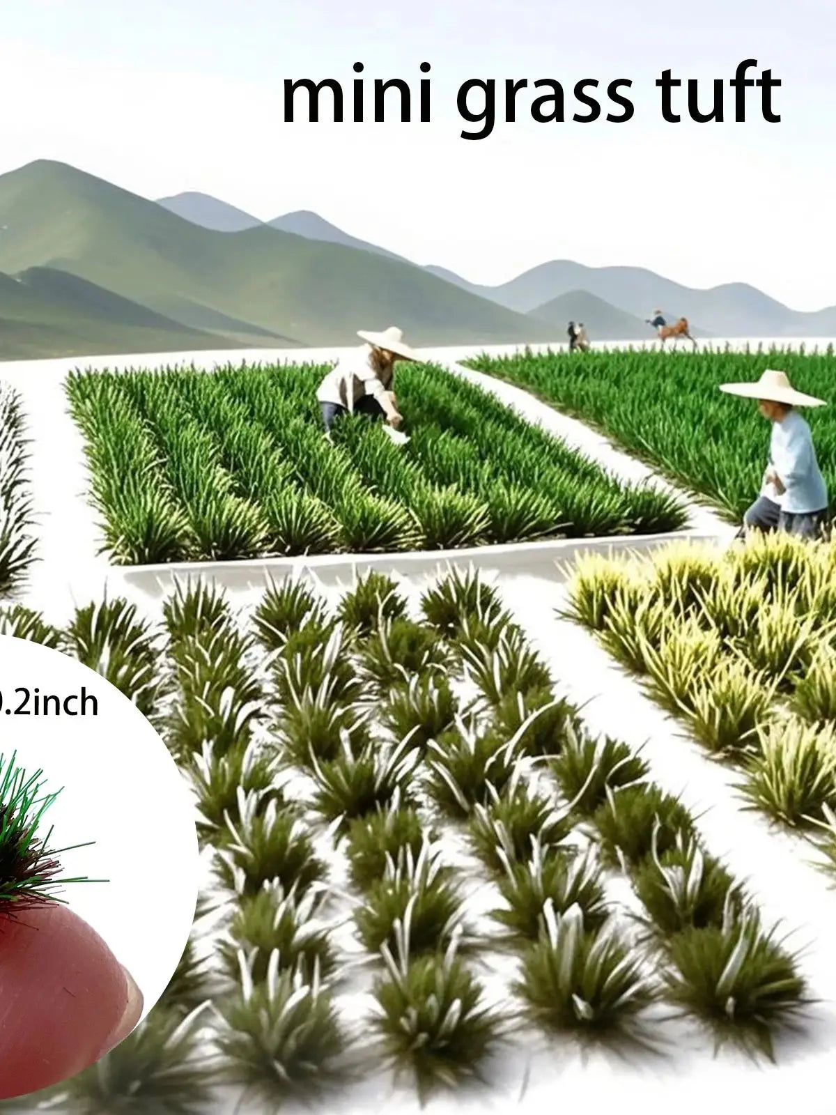 Miniature Model Grass Tufts 5mm/8mm – Static Grass for Dioramas, Model Railway Scenery & Wargaming Terrain