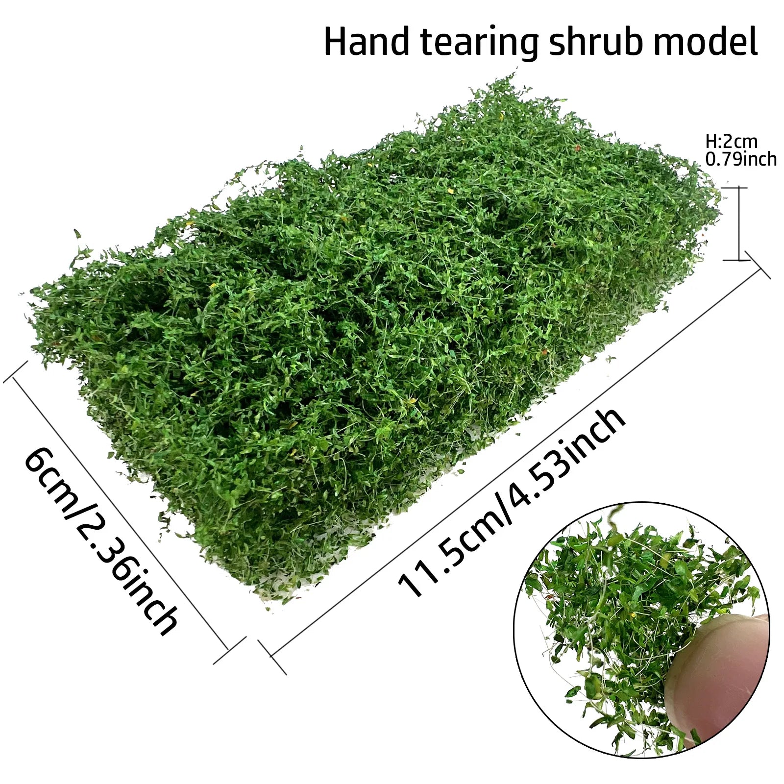 0.79inch Miniature Grass Shrub Bushes Foliage Terrain Vegetation Model Hand Tear Shrubs Landscape DIY Railway/Wargaming Dioramas