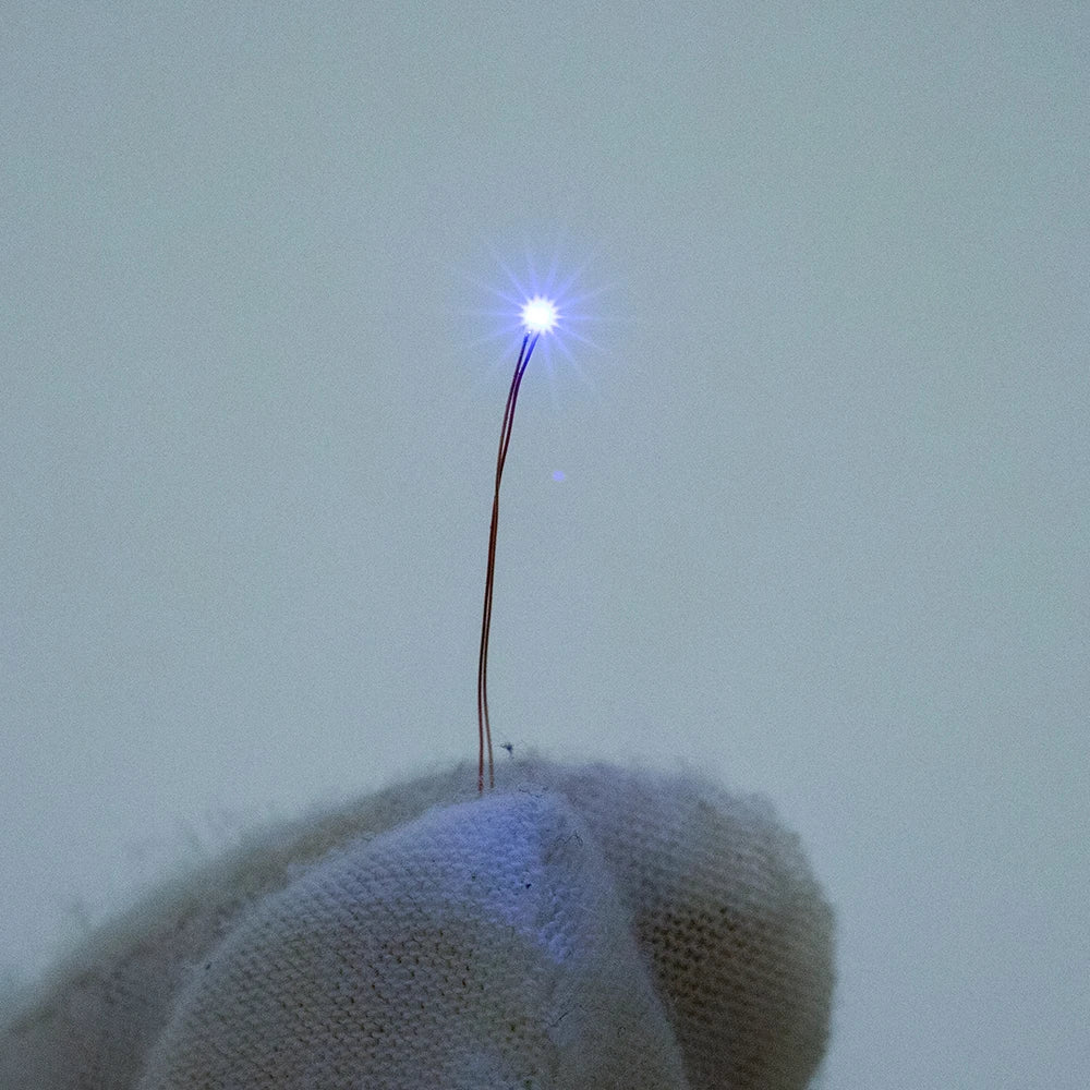 5pcs 3V 0201 SMD LED Lamp Micro LED Light Copper Wire Toys Models Pre-Soldered Micro Litz Diy Model Making for Diorama