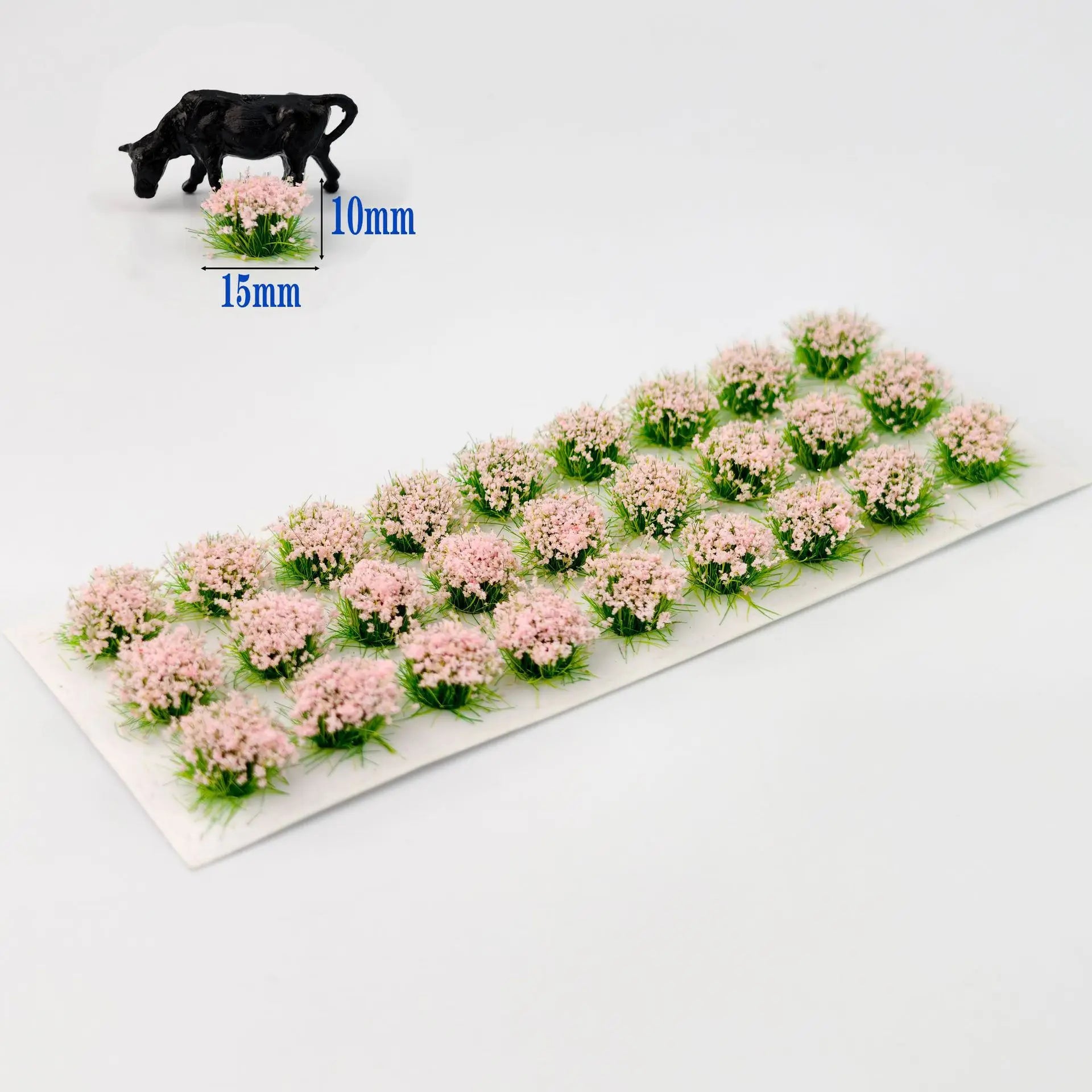 10mm Colorful Grass Tufts for 1:72 Dioramas – Miniature Resin Flower Clusters for Railway Scenery, Architecture Models and Landscape Layouts