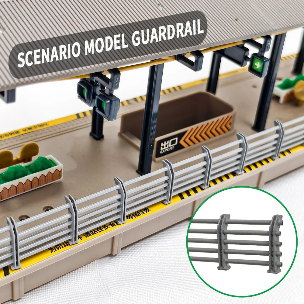 1:64 1:87 High Guardrail Mini Metal Protective Fence Model For Ho Diy Model Making/Sandtable Landscape/Diorama 1pc