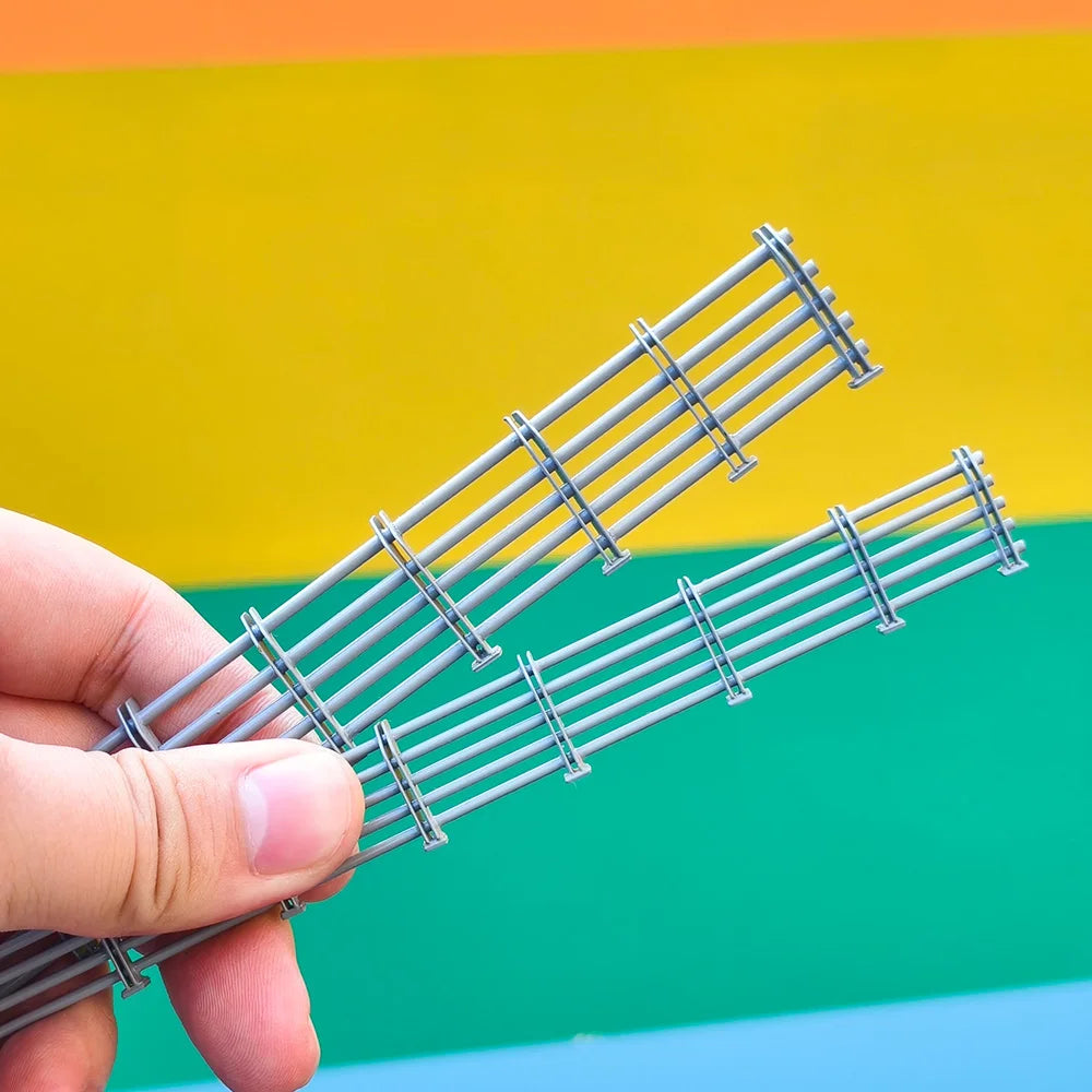 1:64 1:87 High Guardrail Mini Metal Protective Fence Model For Ho Diy Model Making/Sandtable Landscape/Diorama 1pc