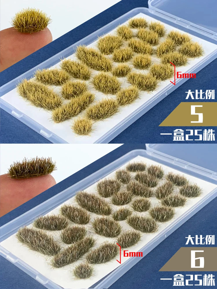 Miniature Grass Tufts Model Military Scene Materials Railway Train Layout Architecture Building Landscape or Diy Model Making