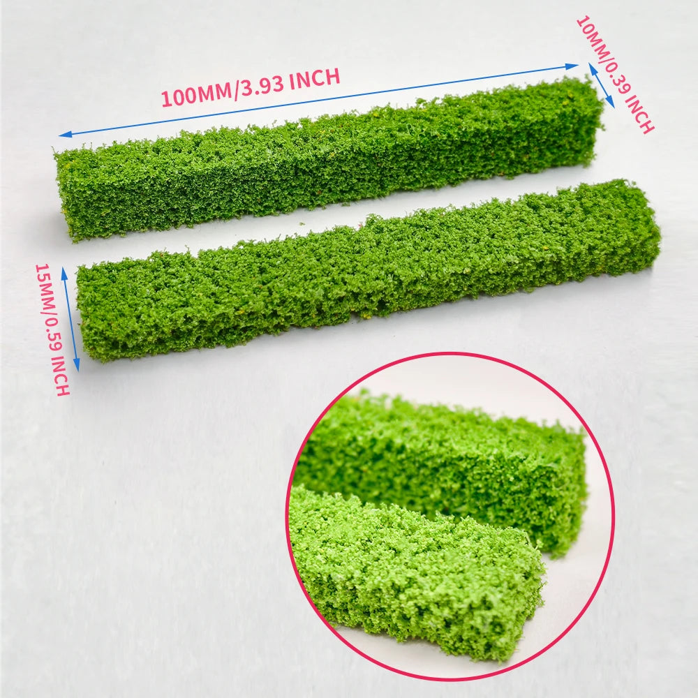Micro Miniature Shrub Strip Grass Diy Sand Table Miniature Model Kits For Making Outdoor Fence Mini Shrub Strips Green Plants Si