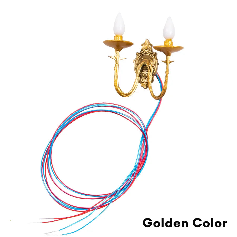 1pc HO Scale Miniature Wall Lamp 1:87 3V Model Light Diy Model Making Toys Architecture Building Layout Decoration for Diorama