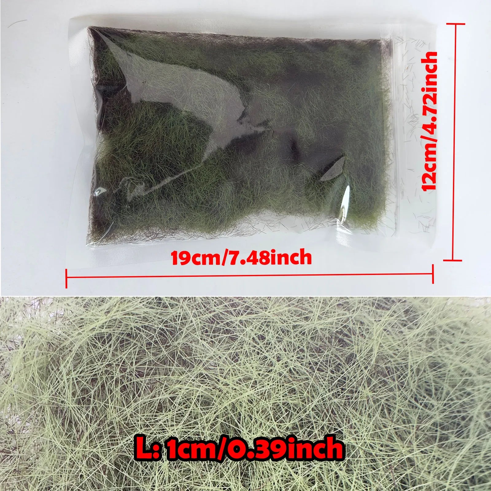 8MM Mini Static Grass Flock Powder  For Railway Artificial Terrain Lawn  Wargame Landscape Scenery Diorama Accessories