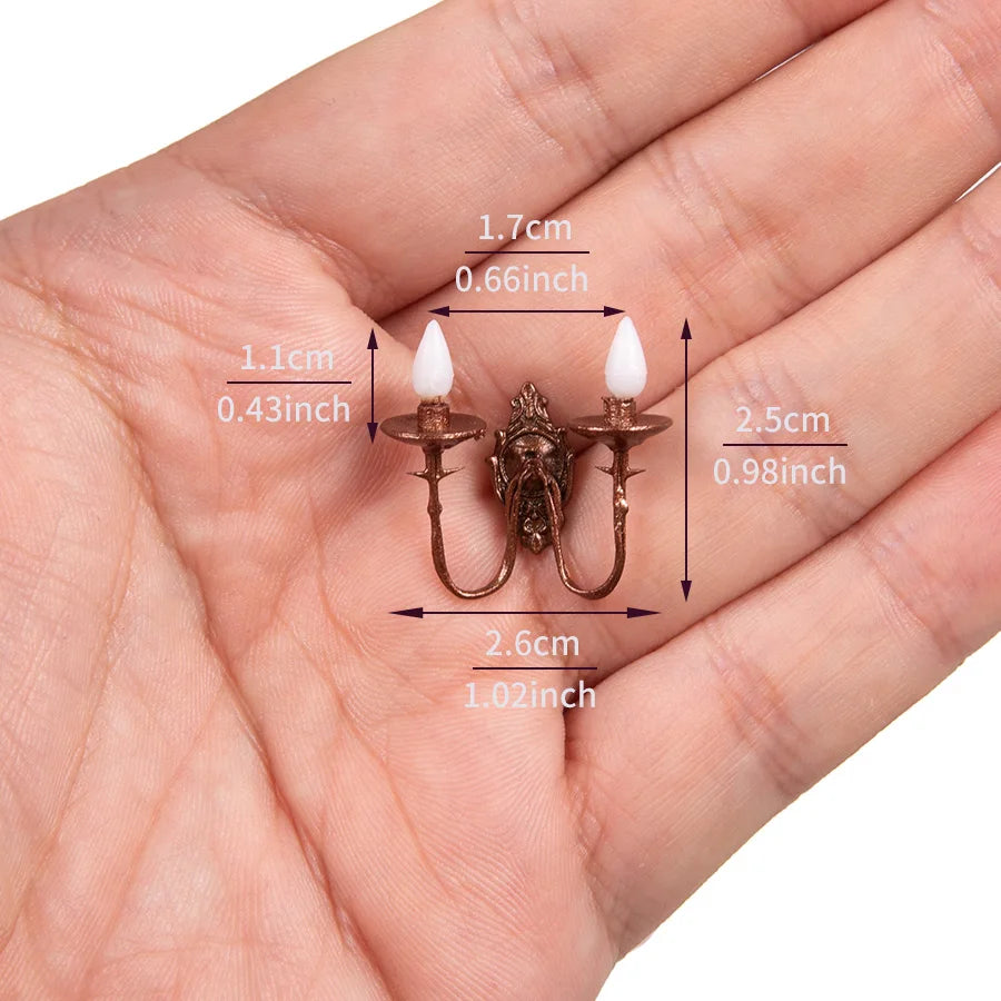 1pc HO Scale Miniature Wall Lamp 1:87 3V Model Light Diy Model Making Toys Architecture Building Layout Decoration for Diorama
