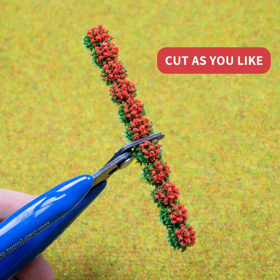 4pcs Height 10mm Miniature Flower Grass Cluster Military Scenery Diy Model Making Railway Train Layout Building Kits for Diorama