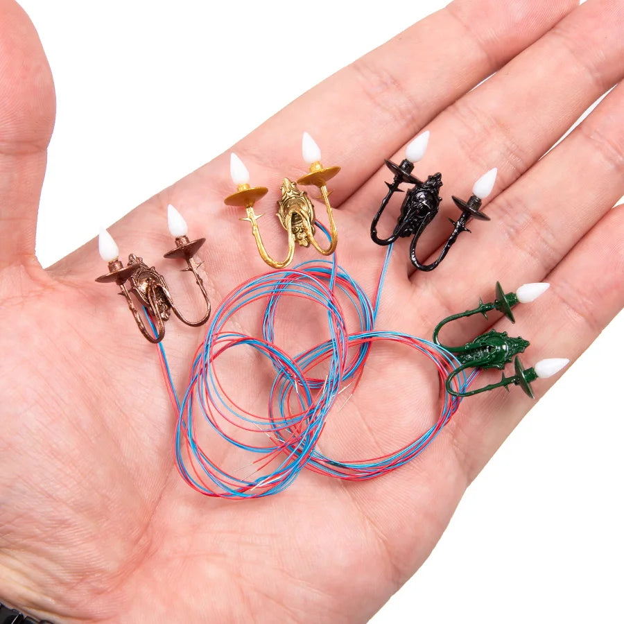 1pc HO Scale Miniature Wall Lamp 1:87 3V Model Light Diy Model Making Toys Architecture Building Layout Decoration for Diorama