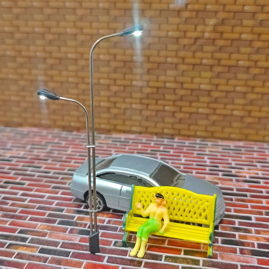 2pcs 3V Miniature LED Lamp Model 1:200-1:75 Street Light for Railway Train Layout/Diy Architecture Building Landscape/Diorama