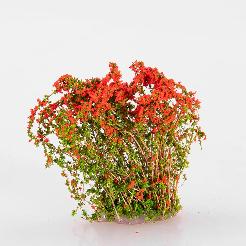 Miniature Colorful Flower Cluster Miniature Shrubs Bushes Static Grass Random Style Model Tree Scenery Accessories