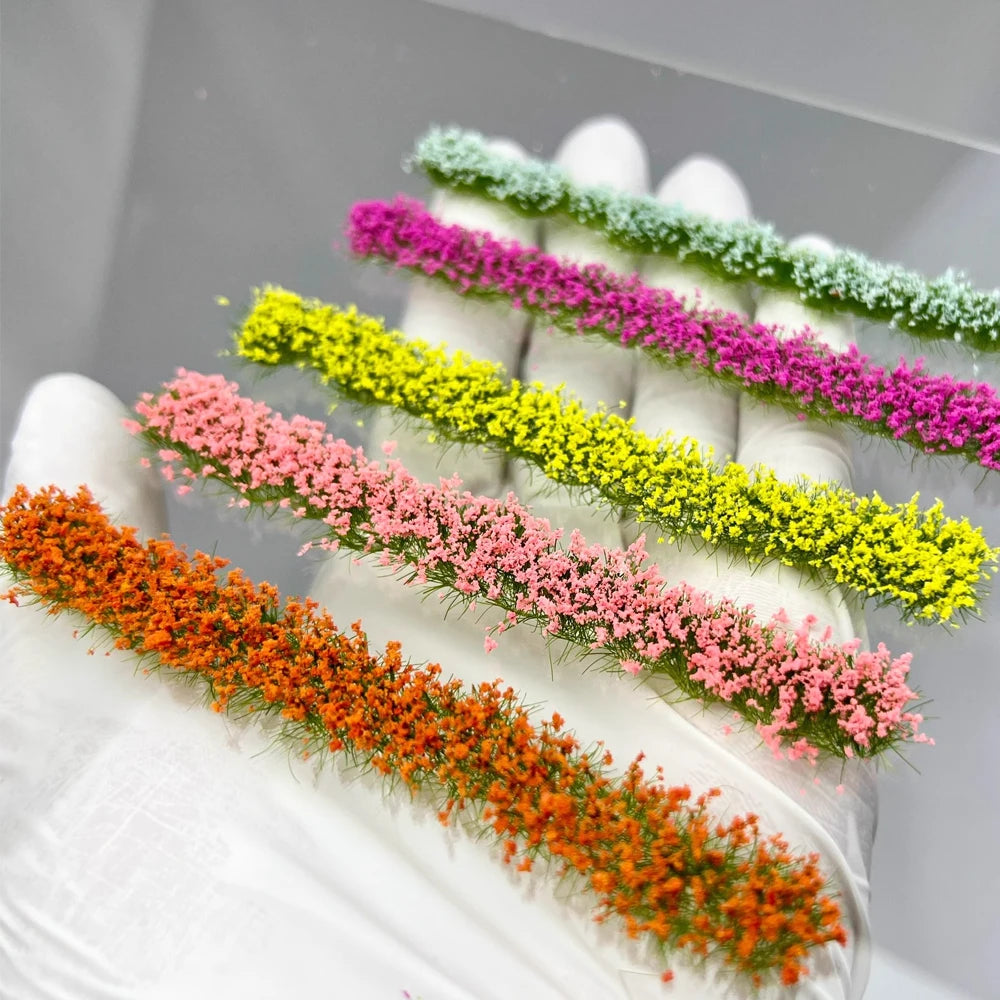 Diorama Grass Simulation Flower Cluster For HO N Scale Military Scene Garden Decoration Architecture