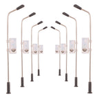 10pcs 3V Miniature Led Lamp Model Metal Billboard Light for 1/200-1/75 Railway Train Layout/Diy Sandtable Landscape/Diorama