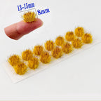 DIY Miniature Colorful Flower Cluster Flower Vegetation Groups Static Grass Tufts for Train LandscapeScenery Military Layout