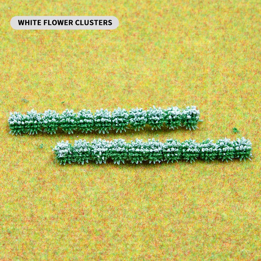 4pcs Height 10mm Miniature Flower Grass Cluster Military Scenery Diy Model Making Railway Train Layout Building Kits for Diorama