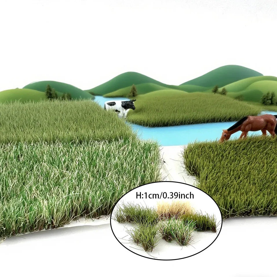 5MM 8MM 10MM HAND-TEAR Static Grass Model Grass Tufts Railway Artificial Miniature Terrain Kit for DIY Model Railway DIORAMA