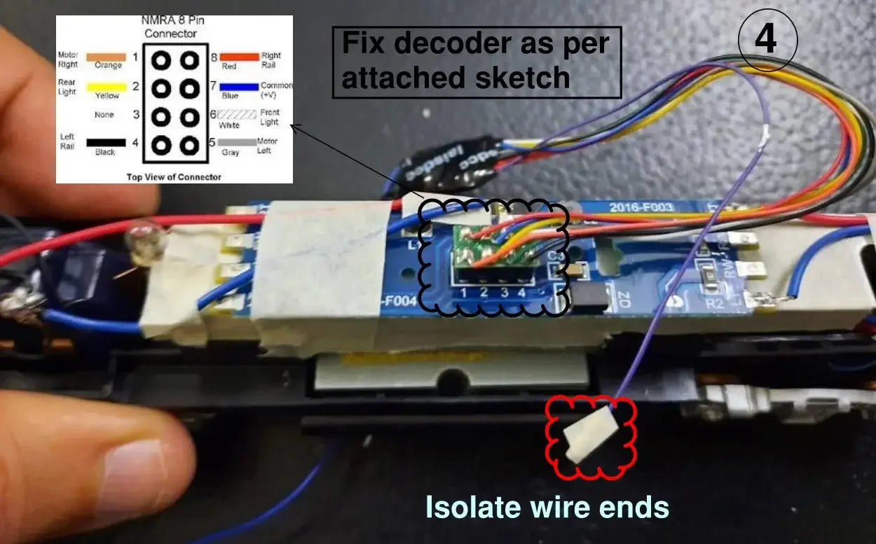 Ho Scale 1:87 Electric Train PCB Board 1/87 Million City Train Modified 8-Pin IC Circuit Board